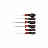 Wiha Schraubendreher Set mit Schlagkappe SoftFinish® (21251) 6 tlg. I Schraubenzieher Satz Alltag, Handwerk, Industrie I Schraubwerkzeug Schlitz/Kreuz