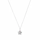 Prinzessin Lillifee Kette mit Anhänger für Mädchen, Sterling Sterling Silber 925, mit Zirkonia, 35+3 cm, Blume, silber, Kinderschmuck, Geschenkidee, kommt in Schmuck Geschenk Box, 2101029