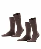 ESPRIT Herren Socken Basic Uni Multipack M So Baumwolle einfarbig 2 Paar, Braun Dark Brown 5230, 39-42