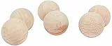 RAYHER HOBBY Rayher 6252400 Rohholz-Kugeln, ungebohrt, 25 mm ø, 6 Stück, Buchenholz, Holzkugeln ohne Loch, zum Basteln und Bemalen, wood