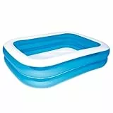 Bestway Family Pool aufblasbares Kinder-Planschbecken, 211 x 132 x 46 cm Planschbecken Family Pool Blau/Weiß