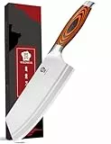 WILDMOK Nakiri Messer, professionelles asiatisches Hackmesser 20 cm - Deutsches Stahlfleischmesser mit Pakka Holzgriff