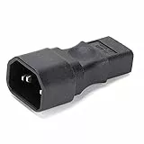 ciciglow Netzteil, IEC 320 C14-Stecker auf IEC 320 C9-Buchse, Langlebiger Konverterstecker für AC-Ausgang 6 A 250 V, Laptops, Mobiltelefone, USB-Ladegeräte