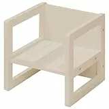 roba Sitzhocker für Kinder im Landhausstil - Wendehocker & Stuhl mit 3 Sitzhöhen - Multifunktionaler Kinderhocker - Holz beige/Cashmere