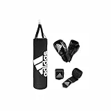 adidas Unisex – Erwachsene Boxing Kit Boxset, Schwarz, Boxsack: 80cm Handschuhe: 10oz