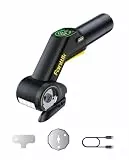 Fanttik C10 Pro BowGuide Elektrischer Kartonschneider, Kalbellose Schere mit LED Anzeige, 2-Geschwindigkeiten, Wiederaufladbarer Rotationsschneider mit Klingen für Stoff, Teppich, Leder, Karton