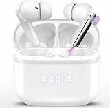 KI Übersetzer Kopfhörer mit Audio und Videoanrufe, 3-in-1 Bluetooth 5.4 Kopfhörer mit 164 Sprachen Echtzeit übersetzer Ohrhörer mit 7 Modi, 48Std Übersetzungskopfhörer für Lernen/Reisen/Business/Weiß