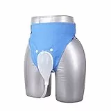 Externer Katheter Urin Sammlung Tasche für Männer Wiederverwendbare tragbare Silikon Urinal mit 2 Urin Katheter Taschen (Ältere Männer Blau)