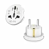VIEVRE 2 Stücke Universal Steckdosen Adapter, Stecker Adapter China auf Europa, Universal Adapter für Europa, USA,UK,Thailand,Schweiz,China,Italien
