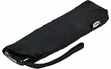 iX-brella Steel Flat Taschenschirm 2,5cm super Flacher Minischirm - Black