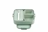 Mepal Bento Brotdose Midi Take A Break - Brotdose mit Bento Box - Für 2 Sandwiches oder 4 Brotscheiben - Lunchbox für kleine Snacks & Reste - Brotdose Erwachsene Essenbox mit Fächern - Nordic sage