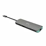 i-tec USB-C 4K Metall Nano Docking Station 1x HDMI 1x GLAN 3x USB 3.0 1x SD/MicroSD 1x Audio Power Delivery 100W für Windows MacOS Android Chrome OS Thunderbolt 3 Kompatibel