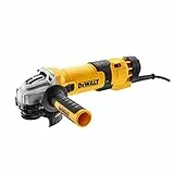 Dewalt 125 mm Winkelschleifer DWE4257 (1.500 Watt, Epoxidharz geschützte Motorwicklung, Wiederanlaufschutz, Sanftanlauf, Überlastschutz, Drehzahlvorwahl, elektronische Kupplung, M14 Spindel)