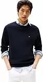 Tommy Hilfiger Herren Pullover Essential Cotton Crew Neck aus Baumwolle, Blau (Desert Sky), M