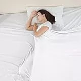 VHOME Sommerdecke - Bambus Decke für Erwachsene Kinder, Leichte Atmungsaktive Kühldecken kann Körper kühl halten für Bett Sofa und überall Weiß 150x200cm