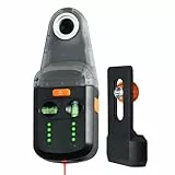 4-in-1 Laser Wasserwaage, Wiederaufladbares Elektronische Wasserwaage mit Kreuzwasserwaage,Bohrstaubsammler, Elektronischem Vakuumsaugnapf und Wandhalterung zum Hausrenovierungen
