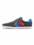 HUMMEL SLIMMER STADIL LOW, CASTLEROCK/RIBBONRED/BRIL BLUE, 46