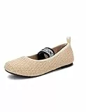 Love Moschino Damen Ja11071g0m Ballerinas, Natur, 38 EU