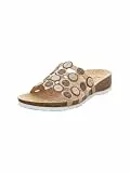 Think! Damen Julia chromfrei gegerbte nachhaltige Pantolette, Linen/Kombi 4010