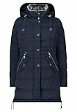 Gil Bret Damen Steppmantel mit Kunstfellkragen Dunkelblau,40