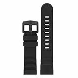 Luminox Uhrenarmband aus Kautschuk mit Carbonoxschließe in der Farbe Schwarz für die Serie Navy Seal 3600, Bandanstoß: 24mm, FP3800.20B