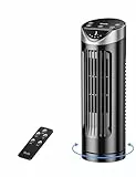 Grelife Turmventilator mit Fernbedienung, 13' Ventilator Leise mit 3 Modi 3 Geschwindigkeiten, 90° Oszillierend Tischventilator, 8-Std-Timer, LED-Anzeige, Geeignet für Wohnzimmer, Schlafzimmer