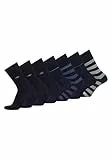 TOM TAILOR Socken navy stripes mix 43-46 - 7er Box Baumwollsocken für Altag und Freizeit - schlichte Socken