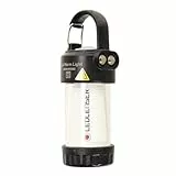 Ledlenser ML4 Warm Light LED Laterne, 300 Lumen, bis 40h Laufzeit, aufladbar mit Akku, blendfreies Licht, mit Rotlichtfunktion, 1xAA Batteriebetrieb möglich, Karabiner, Outdoor, Camping, Schwarz