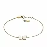 Fossil Armband für Frauen Radiant Wings, Weißes Perlmutt Schmetterlingskettenarmband, Länge: 169mm+32mm, Breite: 13.2mm, Höhe: 10mm, JF04425710