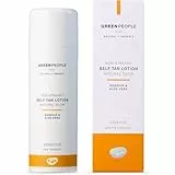 Green People Selbstbräunungs-Lotion - Streifenfrei, natürlicher Glanz - Mit Hagebutte & Aloe Vera - Bio, Vegan & Tierversuchsfrei - 150ml