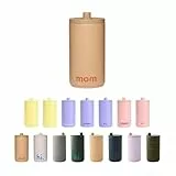 Design Letters Thermobecher Beige 350 Ml MOM | Geschenke für Mama | Kaffeebecher To Go Isoliertem Edelstahl | Thermobecher Mama Geschenk, Mom Tasse | Thermobecher Auslaufsicher