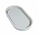 Rayher Silikon-Gießform Untersetzer oval, 17,8 x 9,5 cm, Höhe 1,6 cm, zum Ausgießen mit Kreativ Beton, Art Resin Gießharz, Raysin-Gießpulver, 36126000, Grau