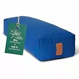 #DoYourYoga Yogabolster »Paravati« mit Bio-Dinkelspelz (KBA), waschbarer Bezug, 67cm x 13cm, Yogakissen/Sitzkissen/Zafukissen für Yin Yoga - Navyblau
