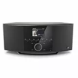 Hama DAB Radio Internetradio Bluetooth & DAB+ DIR150BT (Digitalradio WLAN, Spotify, Amazon Music, Bluetooth, Küchenradio mit UKW, USB, AUX, 90W, Farbdisplay, Radiowecker und Fernbedienung) schwarz