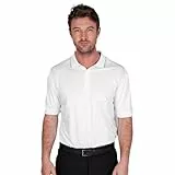 Island Green IGTS1899 Herren-Poloshirt mit Rückenpasse-Detail, Weiß, 3XL