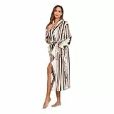 RONGTAI Damen B001 Bademantel, Geometrisches Gelb, Small