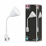 Paulmann 95428 Steckerleuchte Junus mit Flexarm max. 20 Watt Lampe Weiß Metall, Kunststoff Licht E14 ohne Leuchtmittel