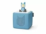 tonies Toniebox Starter Set inkl. 1 Kreativ Figur – Audioplayer für Hörbücher und Lieder für Kinder, einfach zu bedienende kabellose Musikbox BZW. Lautsprecher, 7 Std. Akku, Blau