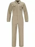 BWOLF ANAX Arbeitsoverall Herren Overall Herren Arbeitskleidung 100% Baumwolle Arbeitsoveralls mit 5 Taschen (Khaki, 2XL)