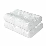 LAMB Höheneinstellbares Memory Foam Kissen Kopfkissen,Nackenkissen Nackenstützkissen Ergonomisches Kopfkissen Antischnarchkissen mit abnehmbarem Bezug, 2 Stück