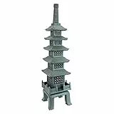 Design Toscano Asiatische Pagodenstatue nach dem Tempel von Nara , Maße: 16,5 x 16,5 x 71 cm