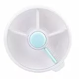 GoBe Kids Großer Snack-Spinner – wiederverwendbarer Snackbehälter mit 4 Fächern Spender & Schiebetür | BPA- und PVC-frei | spülmaschinenfest | kein Verschütten, auslaufsicher