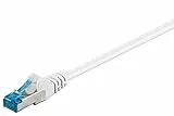 Goobay 92713 CAT 6a PatchKabel, EthernetKabel, doppelt geschirmt, S-FTP bis 10000 Mbits, 500 Mhz, halogenfrei Kupfer Kabel, RJ-45 Stecker, vergoldete Kontakte, 5m, Weiß