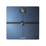 WITHINGS Body Smart – Intelligente WLAN-Personenwaage mit Körperanalyse: Gewicht, Körperfett, Muskel-/Knochenmasse, Wasser & viszerales Fett, Bluetooth, Schwarz/Grau