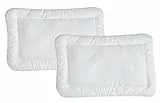 KiGATEX 2er Pack Babykissen Kinderkissen Flachkissen 40x60 cm nach Öko-Tex Standard 100 Zertifiziert