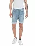 Replay Herren Jeans Shorts RBJ 901 Tapered-Fit mit Comfort Stretch, Light Blue 010 (Blau), 32