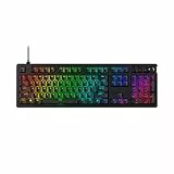 HyperX Alloy Rise – Hot-Swappable Mechanical Gaming Keyboard, PC, Ambient Light Sensor, Gasket Mounted, HyperX Linear Switches, Deutsches Layout (QWERTZ)