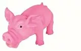 TRIXIE Schwein - quietschendes Hundespielzeug aus Latex für langen Spielspaß - 17 cm spannendes Kauspielzeug mit Sound - 35490