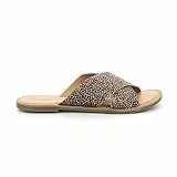 KICKERS Damen Diaz-2 Flipflop, Noir Tacheté Beige, 37 EU