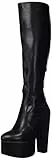 LAMODA Damen Loved Up Knee High Boot, Black Pu, 37 EU
